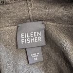 Eileen Fisher  Dark Green Loden Sequin Cropped Cardigan Silk Cotton Size XS Photo 3