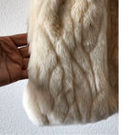Ci Sono  by Cavalini Cream Faux Fur Jacket Vest Medium Photo 6