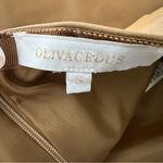 Olivaceous Faux Leather Mini Skirt – Camel Tan Utility Pockets, Size Small Photo 7