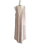 Simply Lara Duster Kimono Lace Detail Open Front Sleeveless Neutral Beige XL NEW Tan Photo 6