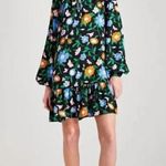  NEW YORK KATE SPADE Floral Garden Tulip Dress In Black LARGE Photo 12