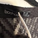 Boohoo NWT  Striped Sheer Button Through Blouse Womans Plus Size 14 Photo 2