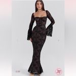 House Of CB ‘Delilah’ Black Long Sleeve Lace Maxi Dress NWOT Size S Photo 12
