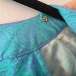 Gretchen Scott Blue Viviers Tiered Maxi Dress Short Sleeve Flowy Cotton Small Photo 5