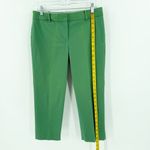 Talbots  Green Zip Fly Flat Front Pockets Casual Capri Pants Women's Size 6P Photo 6