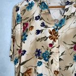 Alfred Dunner  Vibrant Colorful Floral Short Sleeve Button Down Shirt 12 Photo 3