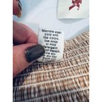 Japna  Micro Gingham Tank Top Size Large Button Country Festival Ranch Tan White Photo 5