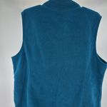 Karen Scott sport 1X Teal Fleece Vest plus size pockets zip up outdoor athletic Blue Photo 5