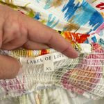 Label of Love Maxi Dress‎ Medium Linen Blend Tropical Vacation Resort Fruit White Photo 7