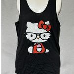 Hello Kitty  Nerd Glasses Tank Top Port & Company Black Ladies L Photo 1