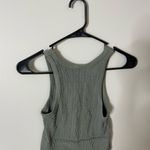 NIKIBIKI Boho Knit Tetured Highneck Crop Top Sage One Sz New with Tags Photo 4