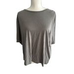 Universal Standard  Greige Open Back T Shirt Size Small Photo 1