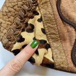 Vintage 80s 7 Seven By Demitri Brown Leather Leopard Patchwork Purse Photo 13