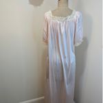 Diane Von Furstenberg VTG  Lace Trim Nightgown – Pale Pink‎ Size L Photo 3