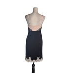Womens Babydoll Lace Overlay Slip Dress Black & Beige Chemise Nightgown Medium Photo 9
