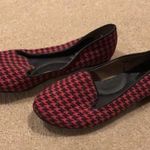 L.L.Bean Red Black Houndstooth Checkered Women Slip On Loafers Size 6M(B) Photo 1