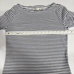 Vineyard Vines  Top Women's M Boat Neck White Blue Striped Nautical Pullover Pima Photo 4