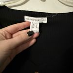 Urban Heritage  Black Crop Top with Buttons Photo 1