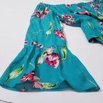 Parker Silk Blend Floral Off Shoulder Crop Top Bell Sleeves Photo 3