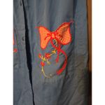 It's a Charm Small Vintage Smock Neck MuuMuu, Blue Floral Gingham Robe, Snap Photo 4