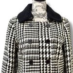 Anthropologie  Splendid Black White Houndstooth Faux Fur Collar Coat Size M Photo 1