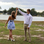 Stacees floral homecoming dress Blue Size 0 Photo 4