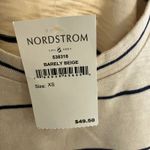 Lou & grey  Striped 3/4 Sleeve Top Womens XS Barely‎ Beige Top Relaxed New Photo 7