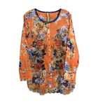 NWT Aratta Women's Claudine Agness Embroidered Tunic Blouse Top Size Medium Orange Photo 12