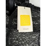 NOAM Emmeline Black Lace Mock Neck Long Sleeve Bodysuit Photo 4