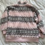 Hippie Rose Women’s  Pink and Gray Faux fur Sherpa quarter zip size small Photo 9