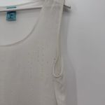 Happening in the present  Y2k White Beaded Dainty Sheer Tank Top Medium Photo 2