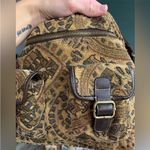 VTG Rossetti Boho Crossbody Satchel Bag Suede Medium Matching Coin Purse Brown L Photo 13