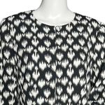 Le Gali Jacket Womens Small Black White Geometric Divya Bell Lightweight Blazer Photo 3