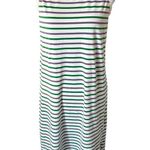 Kule Anthropologie Size Small Green Purple Striped White Cotton Tank Dress Photo 0