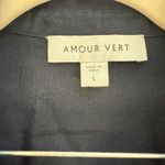 Amour Vert Blue Long Sleeve Notched Collar Shirt Dress Photo 2