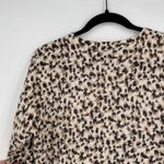 Sarah Spencer Women's Lambswool Angora Button Front Cardigan Tan Black Size PM Photo 3