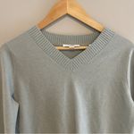 Vince Mint Green V-Neck Wool Cashmere Blend Sweater Size Medium Photo 3