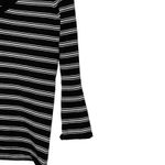 White House | Black Market  T-Shirt Top Size Small Black With White‎ Stripes Womens Photo 2