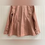 Chico's Elongated Moto Jacket Twill Asymmetrical Zip Front in Peach Pink Size 3 Photo 8