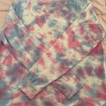 Sanctuary tie dye pink blue ombré modal blend relaxed fit sweater, size S boho Photo 10