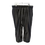 Roz & Ali Black/White Striped Wide Leg Capri Pants, 1x Photo 2