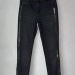 ZARA Skinny Black Jeans Stripe Photo 0