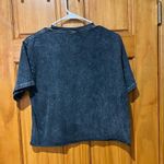 Antistar  Heathered Gray Short Sleeve Cropped Top Tee Shirt Photo 2
