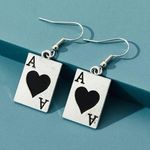 Playing card earrings Photo 1