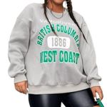 SheIn Plus Letter Graphic Drop Shoulder Sweatshirt in Gray, 0XL​​ Photo 0