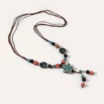 Bohemian Ethnic Style‎ Handmade Beads Ceramic Necklace Adjustable up to 26” Photo 11