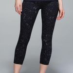 Lululemon  Wunder Under Crop ll Full On Luon in Star Crushed Coal Black. Size 6. Photo 11