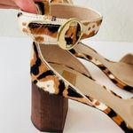 Louise et Cie Leopard Print Wood Heel Ankle Strap Sandal Photo 3
