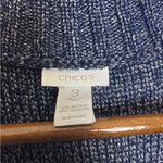 Chico's  Navy Blue Shimmer Open Chunky Knit Grandmacore Vest with Pockets Photo 4