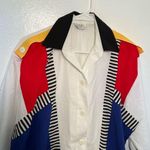 Vintage Regal Windbreaker Sweatshirt White Geometric Size M Photo 1